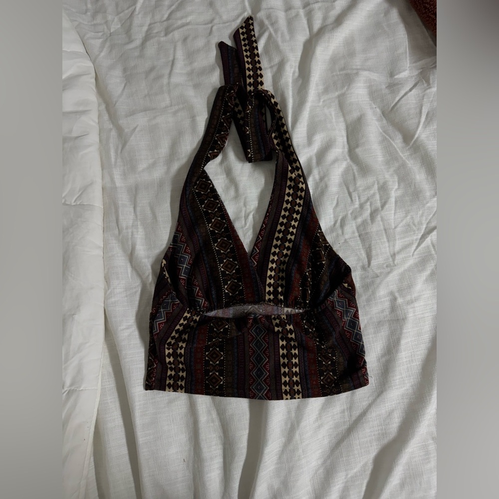 tie up halter neck top, y2k.